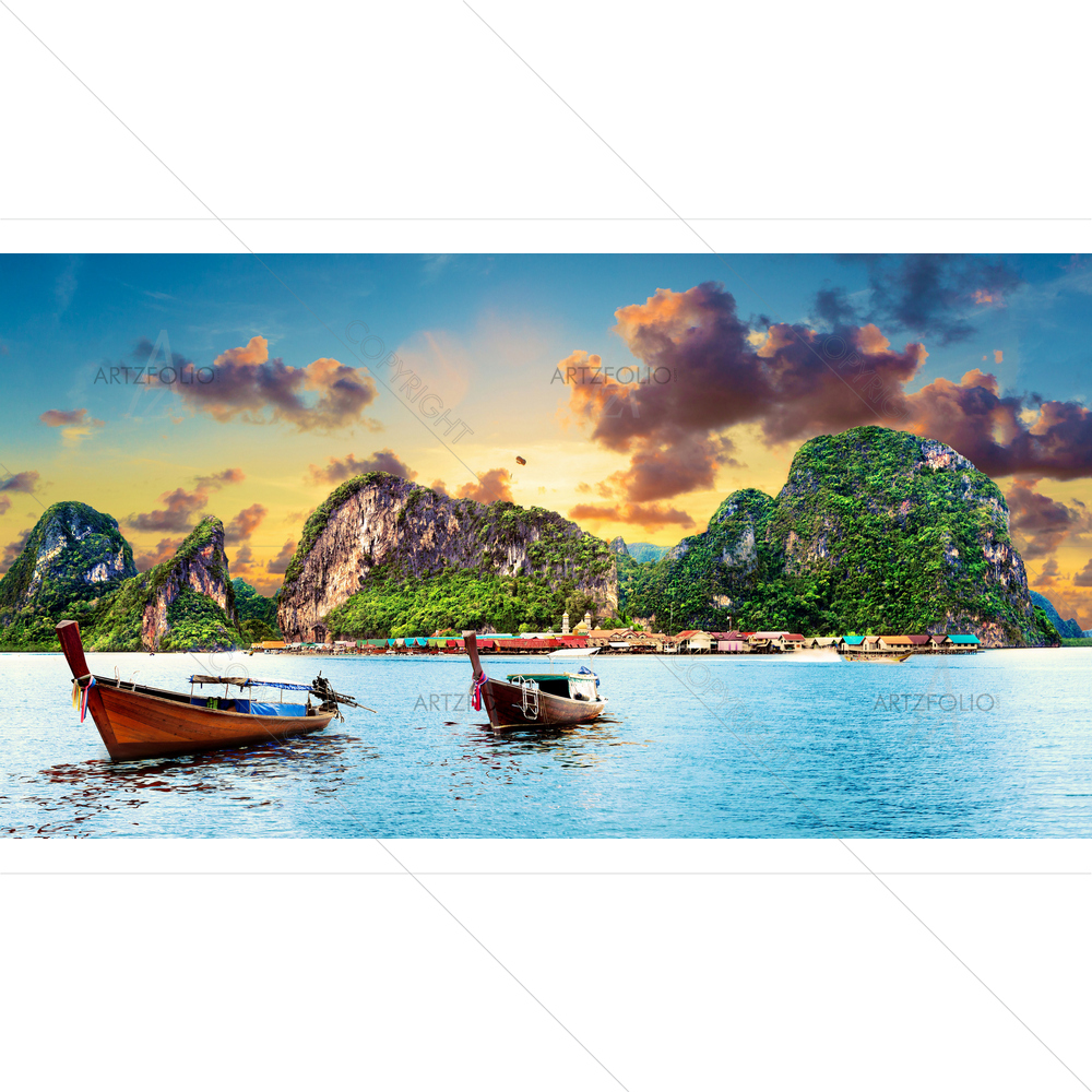 Scenic Phuket Landscape, Thailand — custom-size art design 5013589
