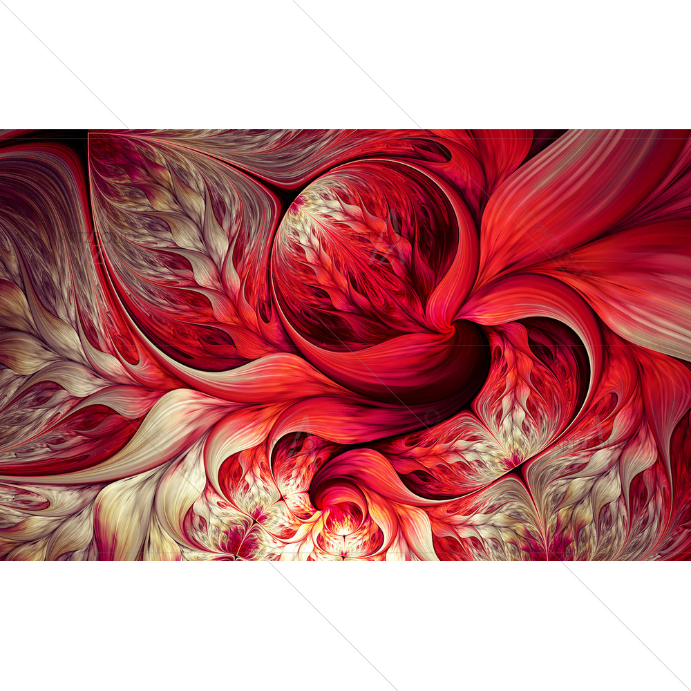 Abstract Fractal Spiral D5 — Botanical custom art by ArtzFolio