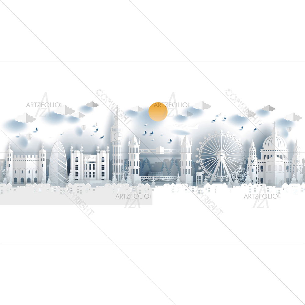 London Famous Landmarks D1 — Devotional custom art by ArtzFolio
