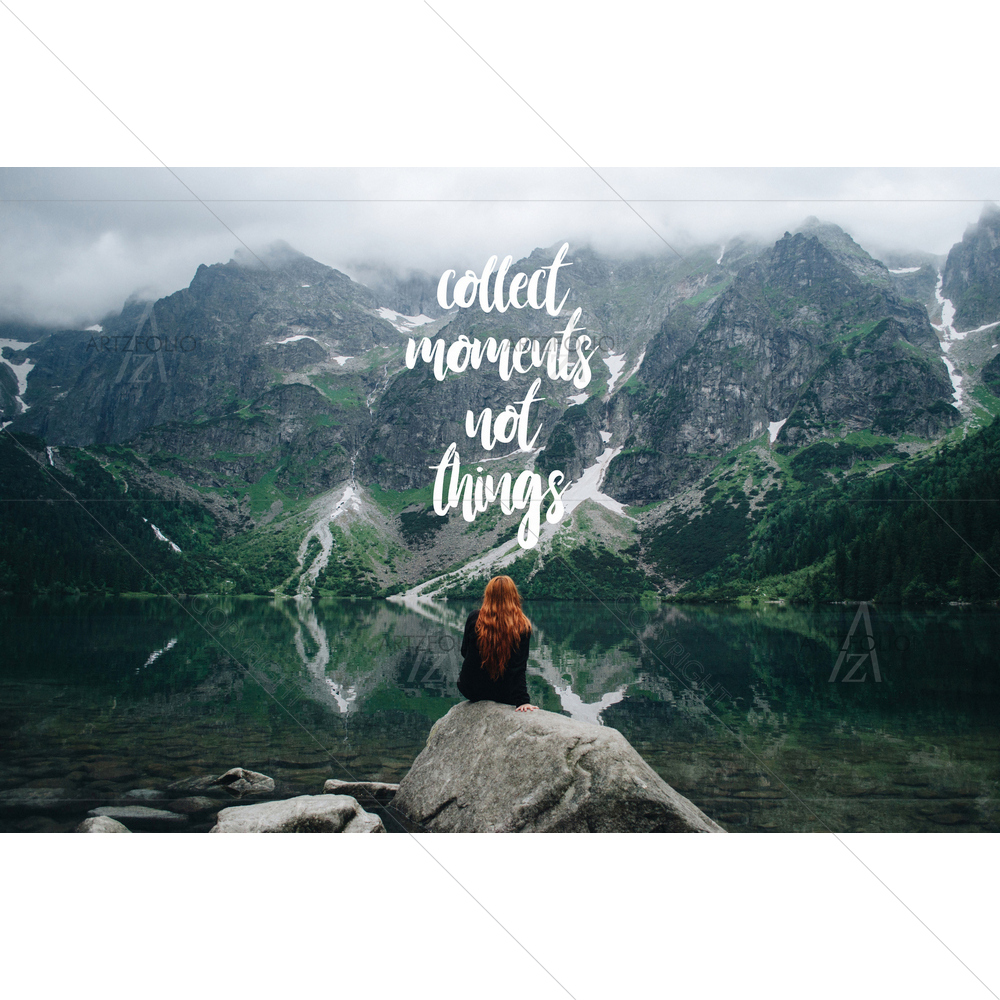 Girl Sitting on Rocks — custom-size art design 5013619