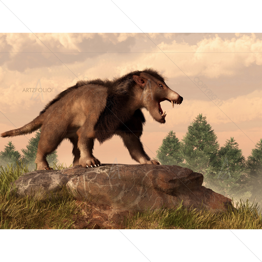 Arctocyon, Extinct Prehistoric Mammal — custom-size art design 5013623