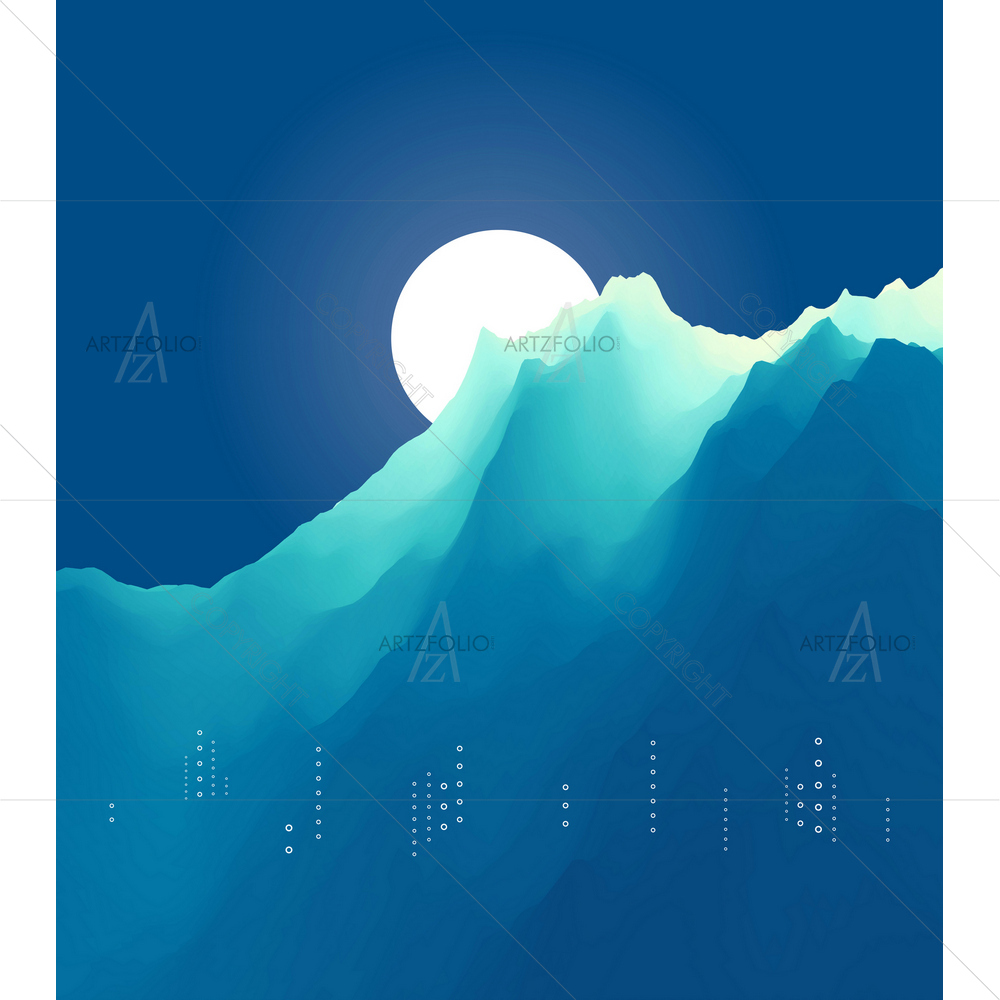 Mountainous Terrain Landscape — custom-size art design 5013649