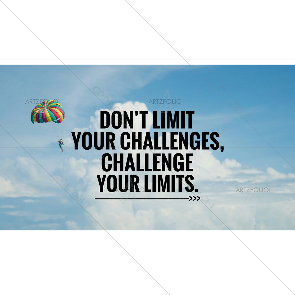 Challenges Inspirational Quote D1 — custom-size art design 5013652