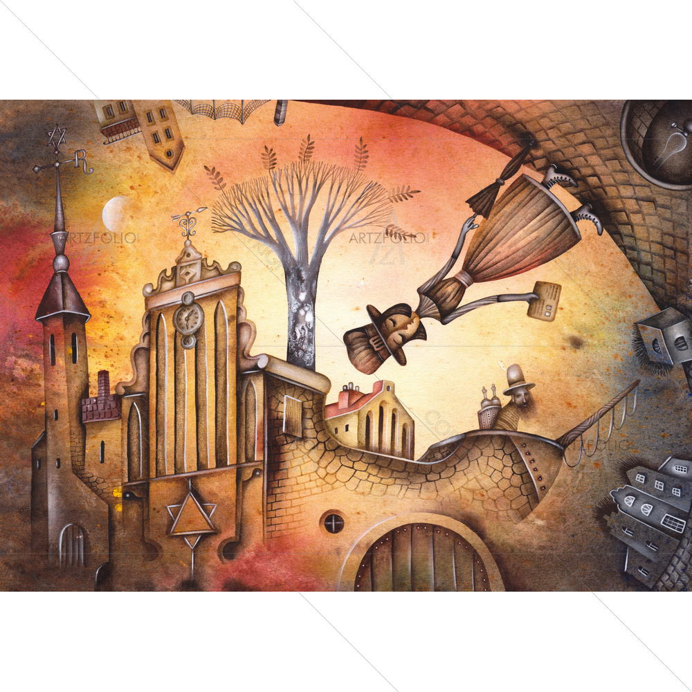 Jewish Quarter D2 — Judaism custom art by ArtzFolio