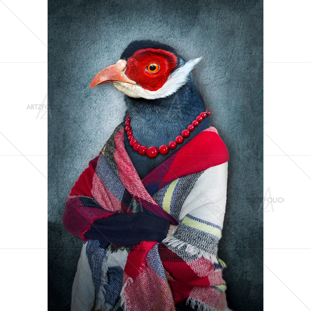 Woman with Bird Head — custom-size art design 5013669