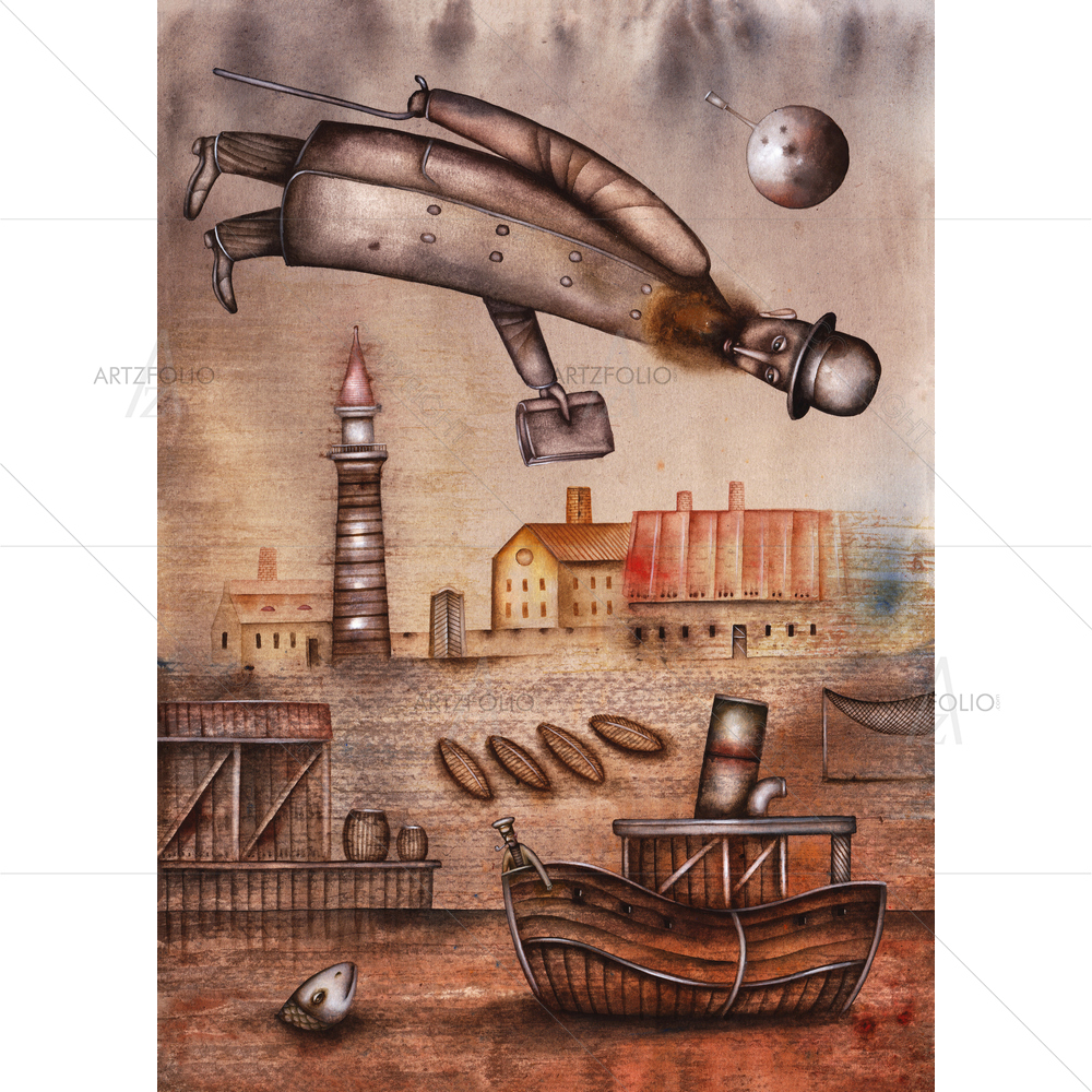 Life in Castle Town — custom-size art design 5013674