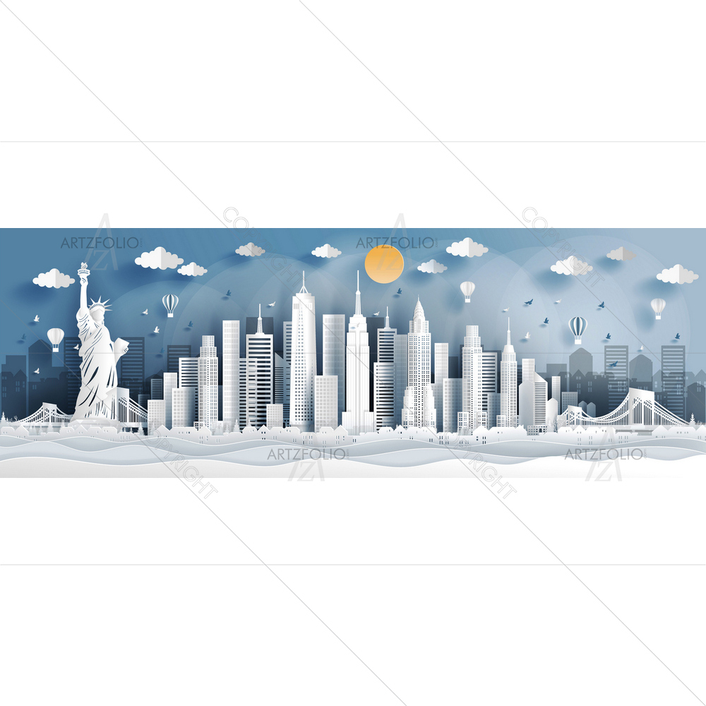 New York City Famous Landmarks D1 — Devotional custom art by ArtzFolio