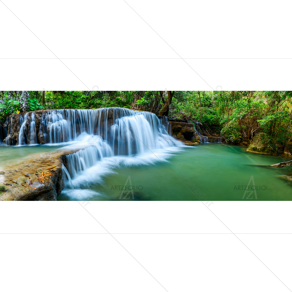 Waterfall in Rainforest, Thailand — Devotional custom art by ArtzFolio