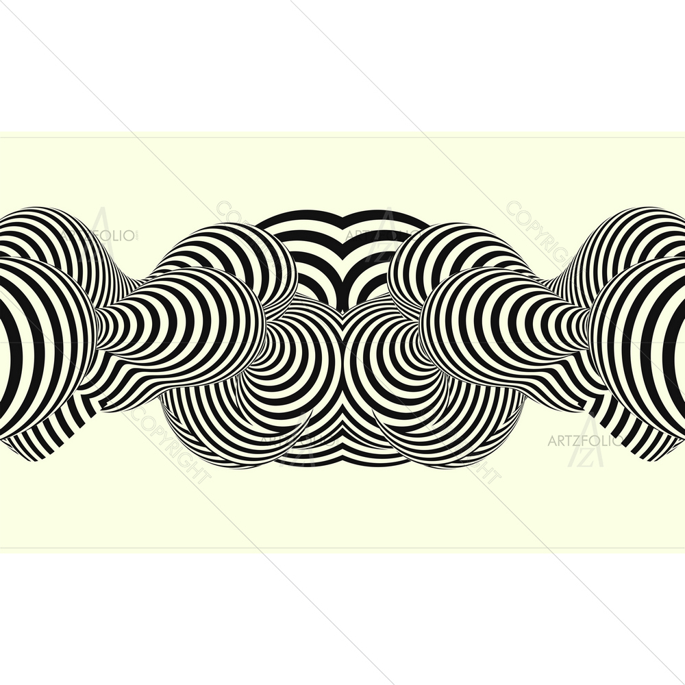 3D Optical Black & Yellow Design — custom-size art design 5013742