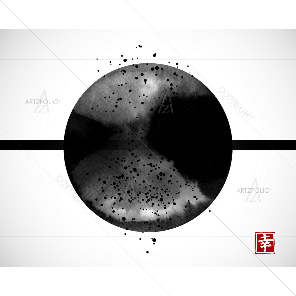 Traditional Japanese Sumi-e — custom-size art design 5013743