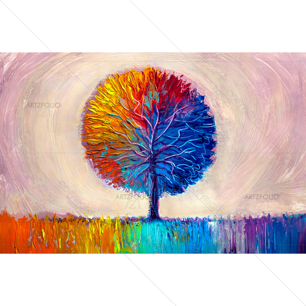 Impressionist Landscape D9 — Botanical custom art by ArtzFolio