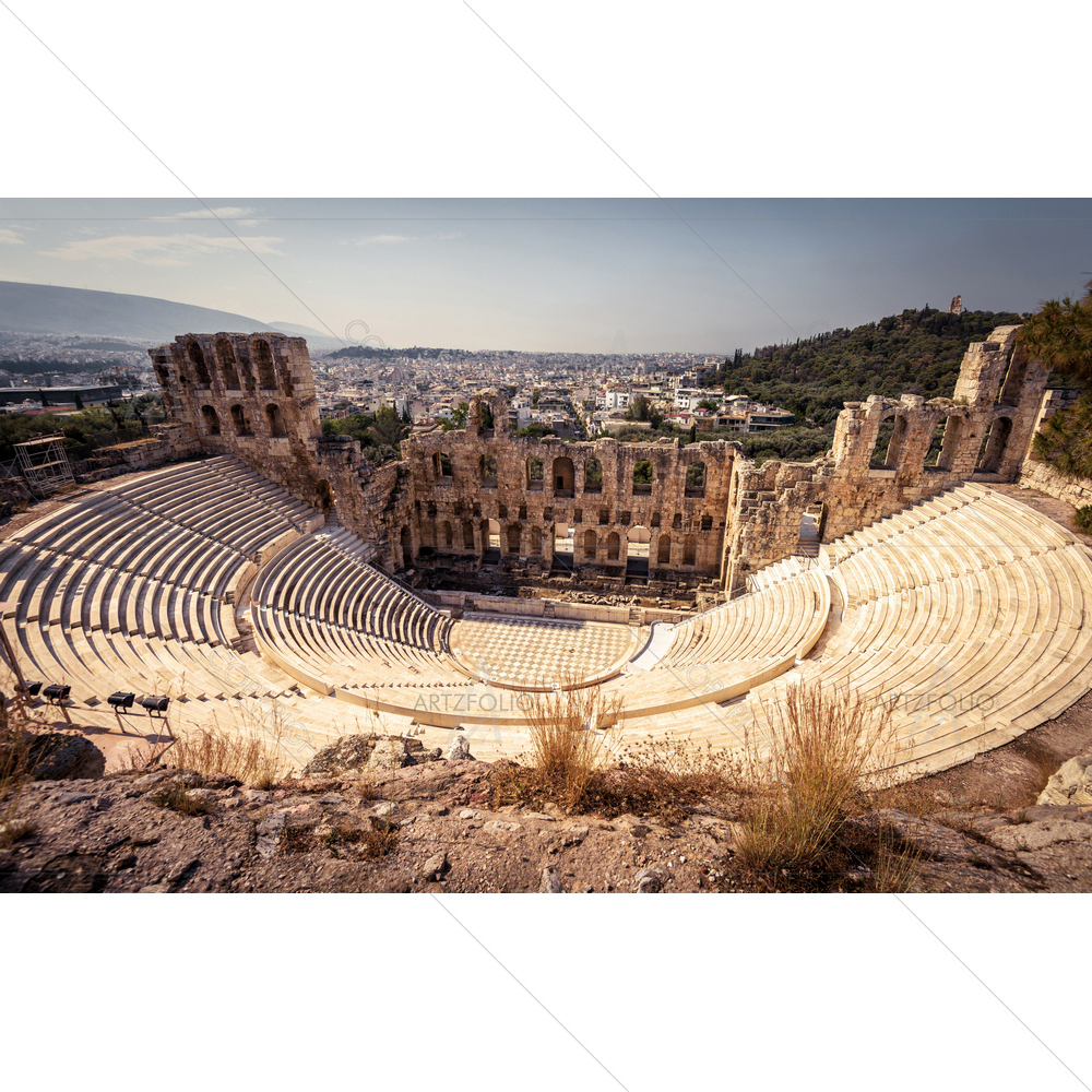 Odeon of Herodes Atticus, Acropolis of Athens, Greece — Devotional custom art by ArtzFolio