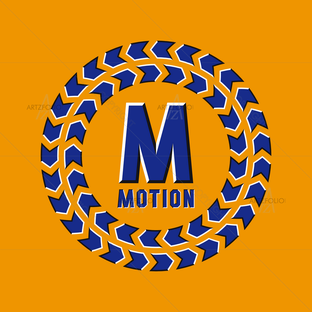 Motion Logo in Moving Frame — Abstract custom art by ArtzFolio