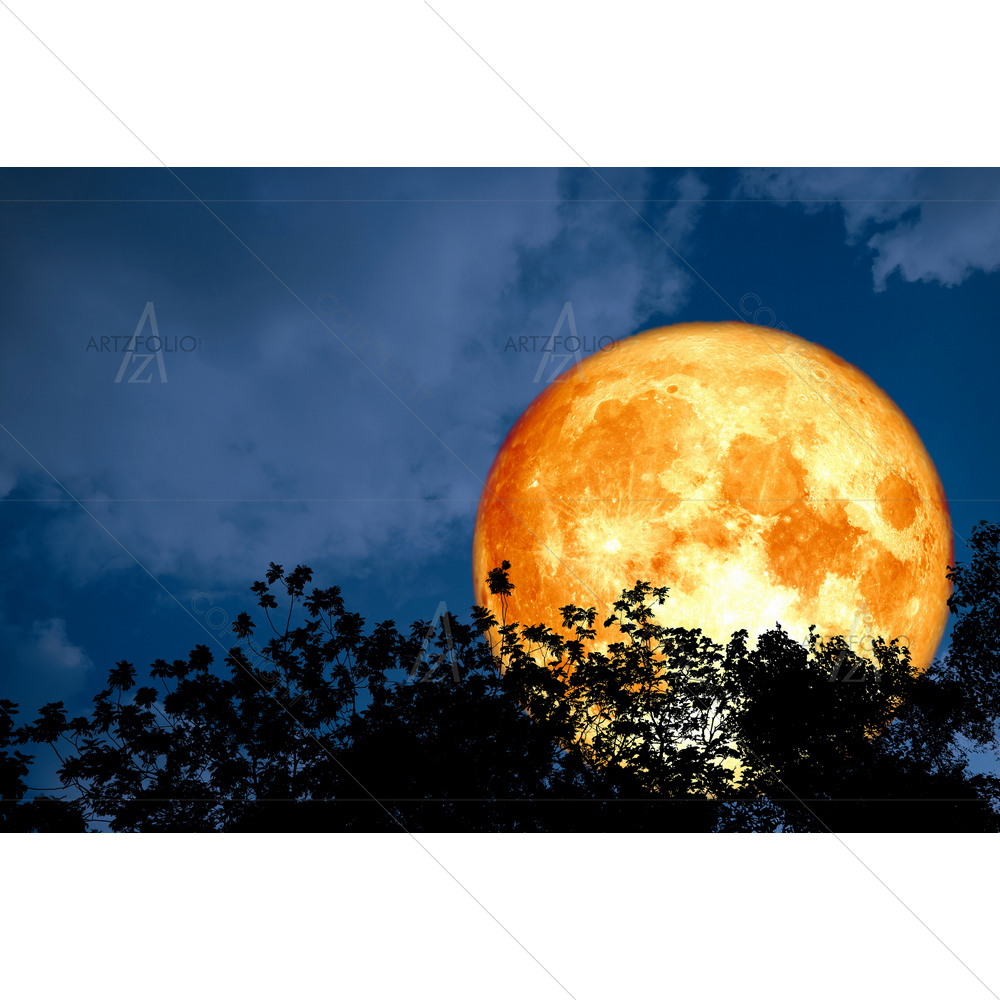 Full Blood Moon, NASA D2 — custom-size art design 5013767