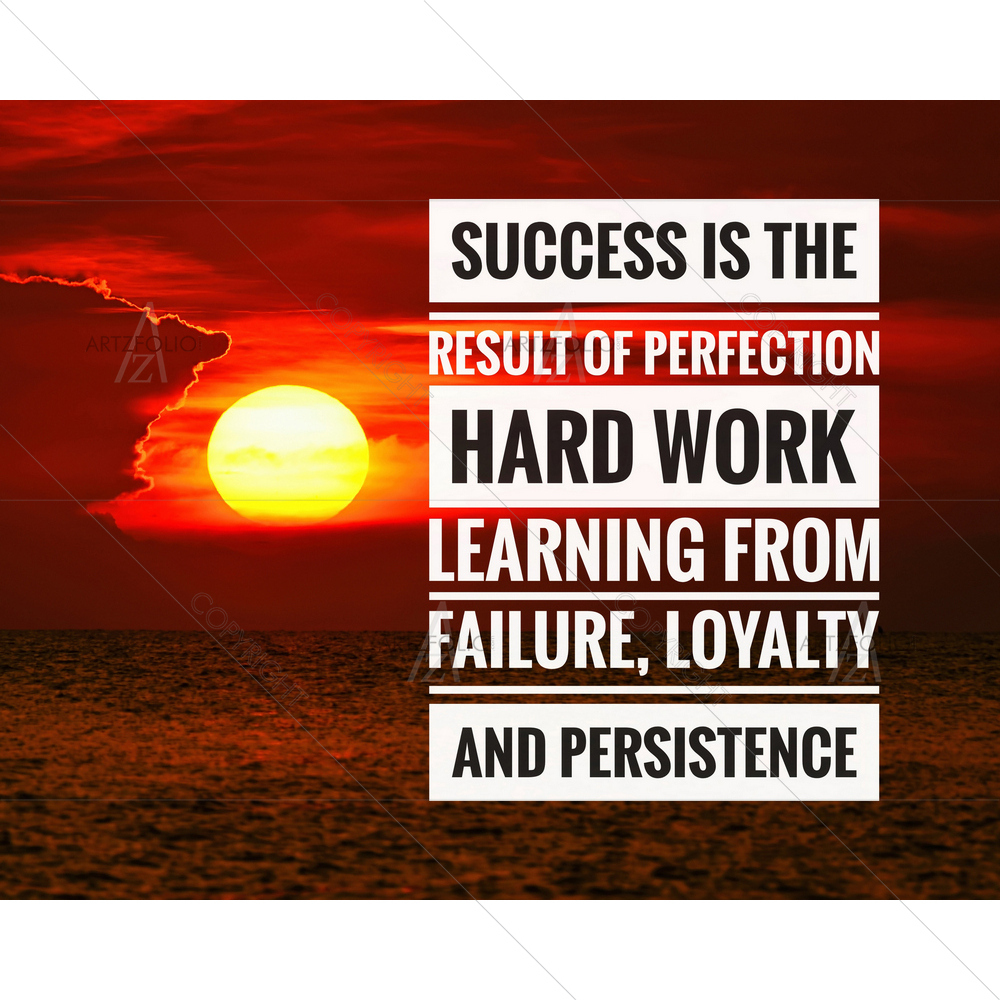 Success Inspirational Quote D4 — Business custom art by ArtzFolio