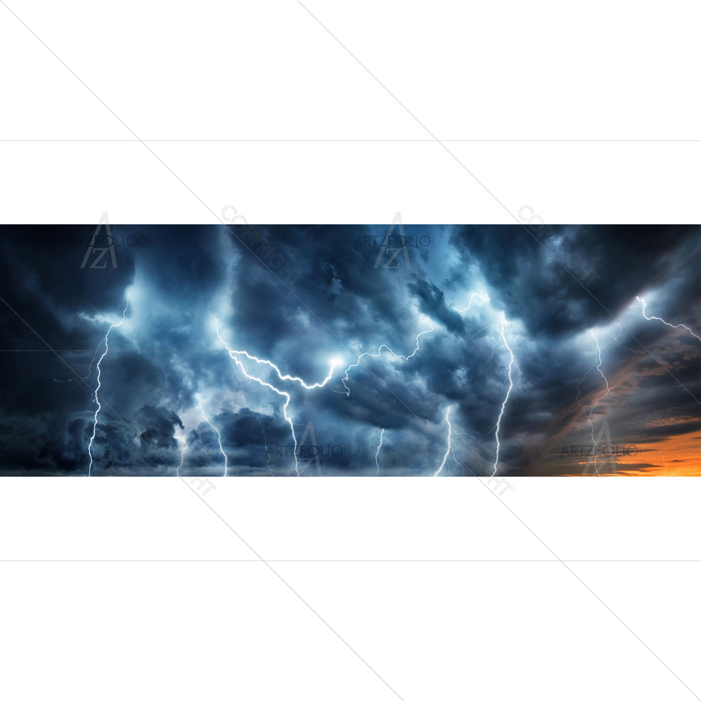 Lightning Thunderstorm Flash — custom-size art design 5013787