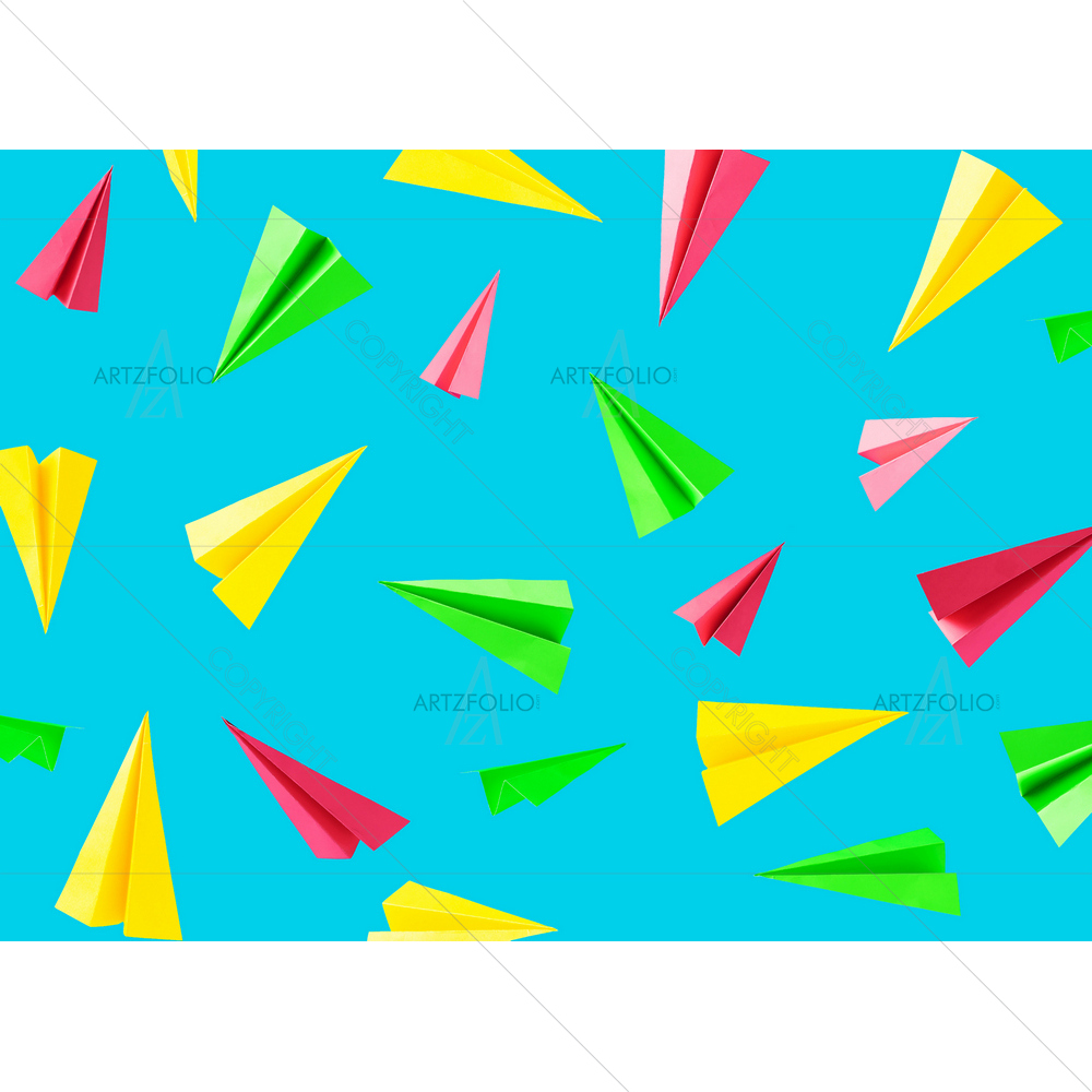 Colorful Paper Boats — custom-size art design 5013790