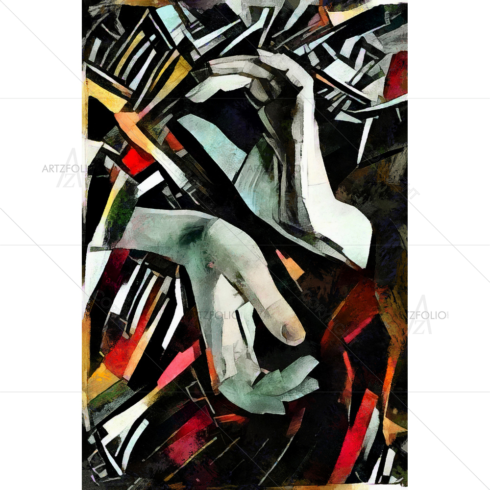 Abstract Palms — custom-size art design 5013800