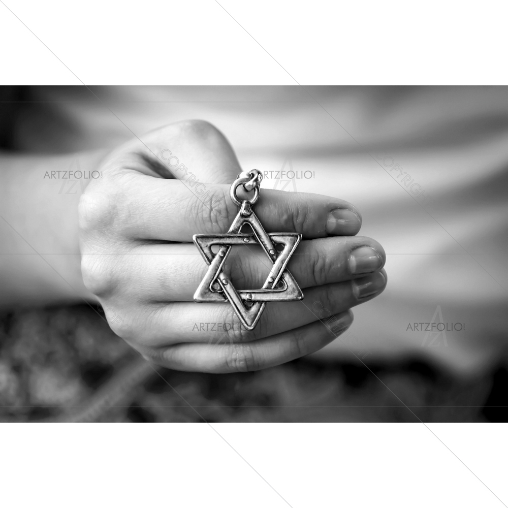 Woman Holding David Star — custom-size art design 5013801