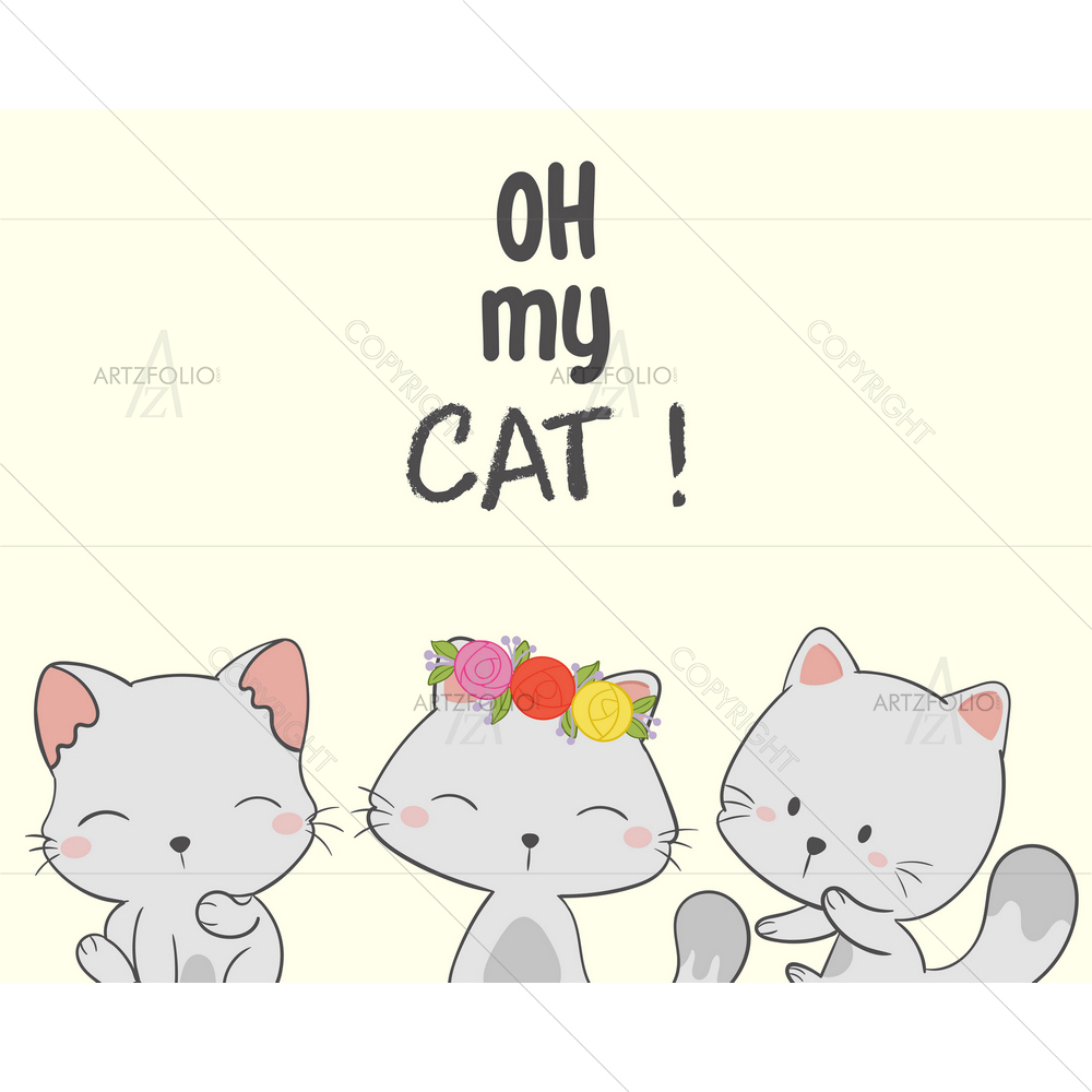 Cats with Text — Animals custom art by ArtzFolio