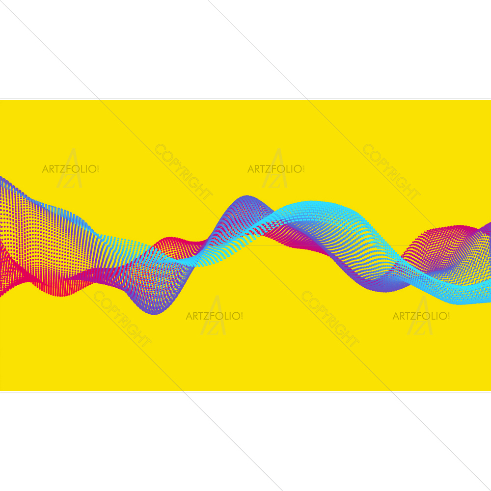 Abstract 3D Artwork on Waves — custom-size art design 5013819