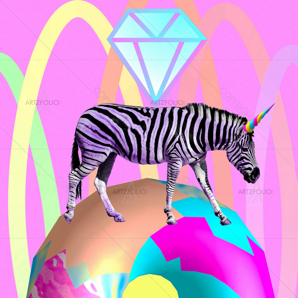 Zebra Unicorn — custom-size art design 5013825