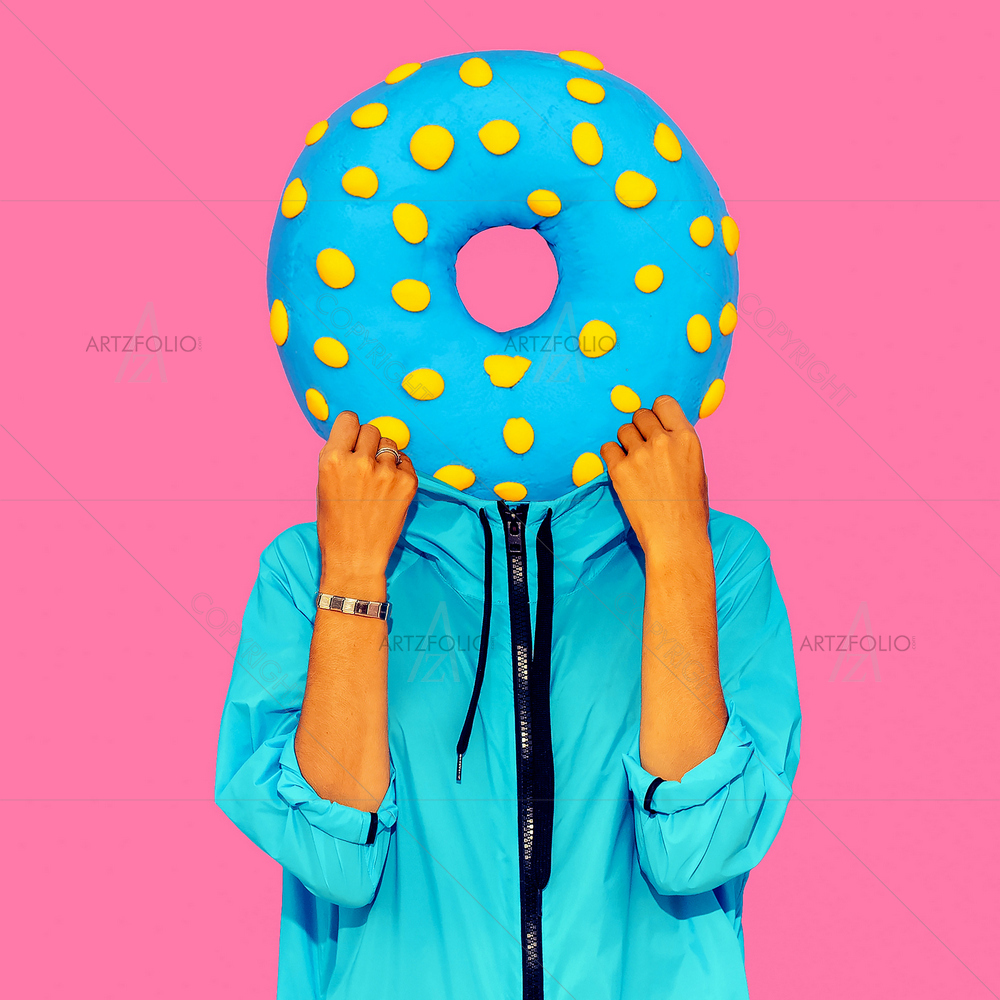Minimal Donut Lover — Abstract custom art by ArtzFolio
