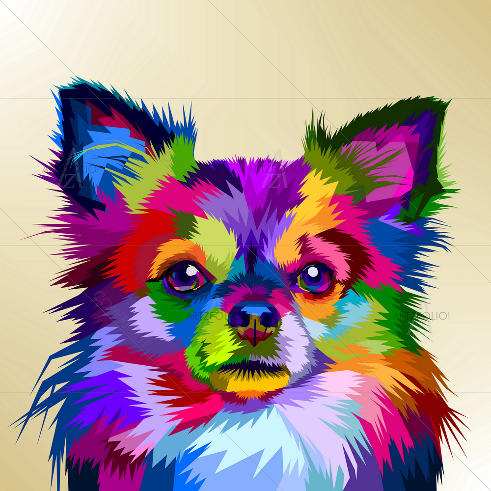 Colorful Chihuahua Dog — custom-size art design 5013832