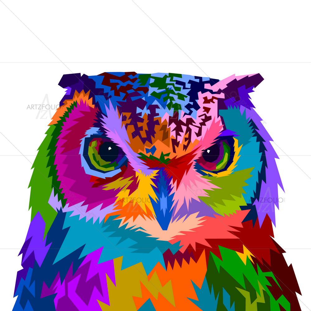 Colorful Owl — custom-size art design 5013833