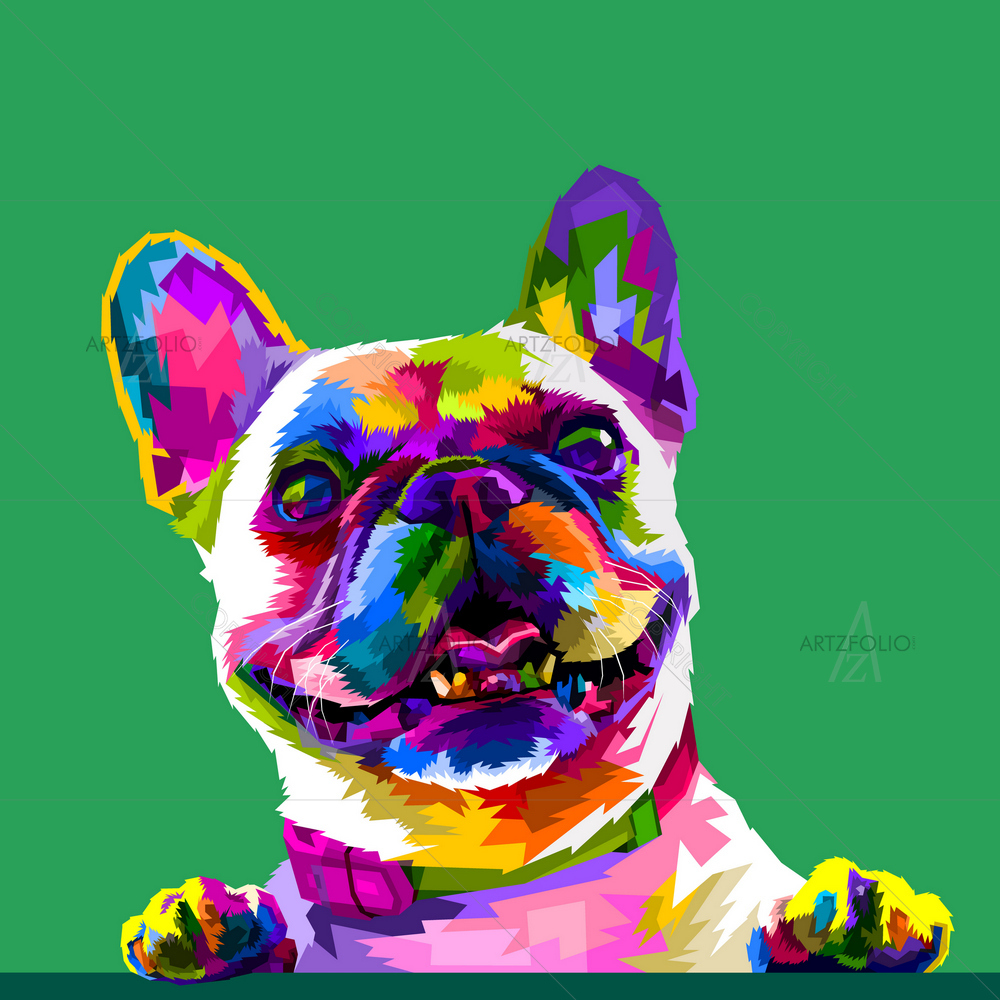 French Bulldog Image — Abstract custom art by ArtzFolio