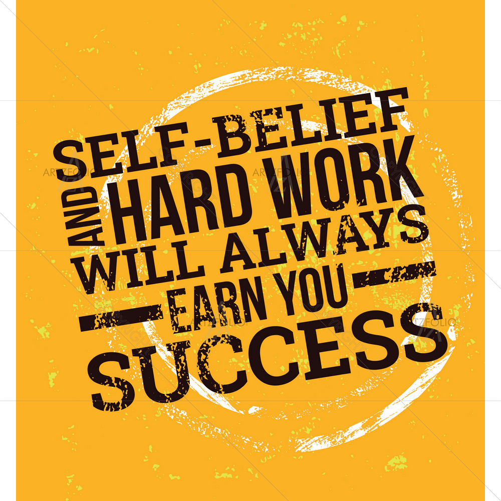 Self-Belief Motivational Quote — Abstract custom art by ArtzFolio