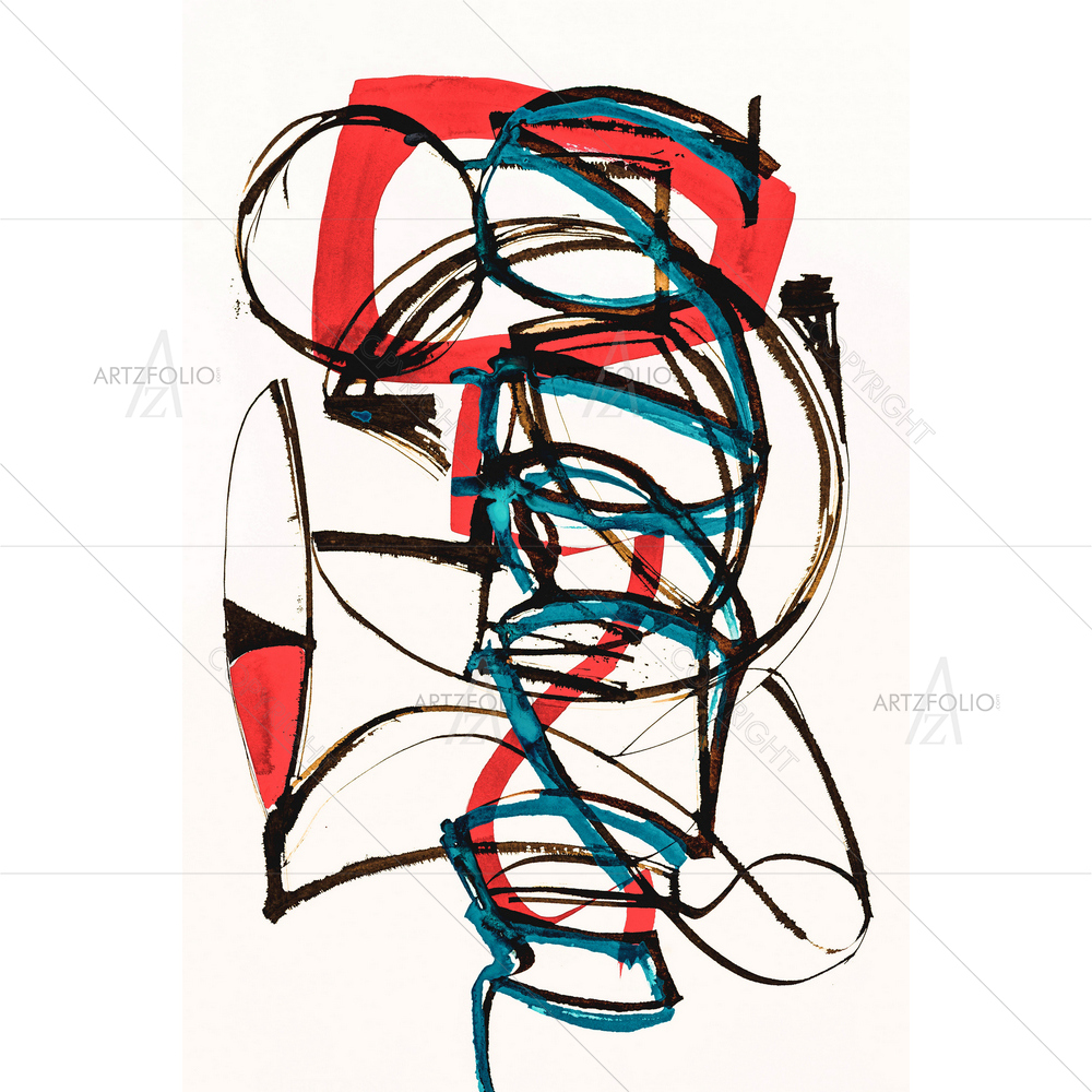 Abstract Calligraphic Image D5 — custom-size art design 5013851