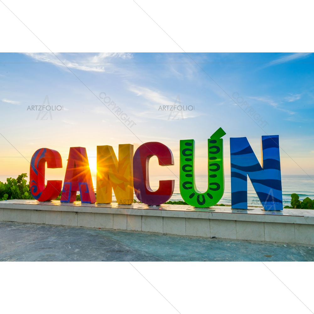 Cancun at Sunrise — custom-size art design 5013857