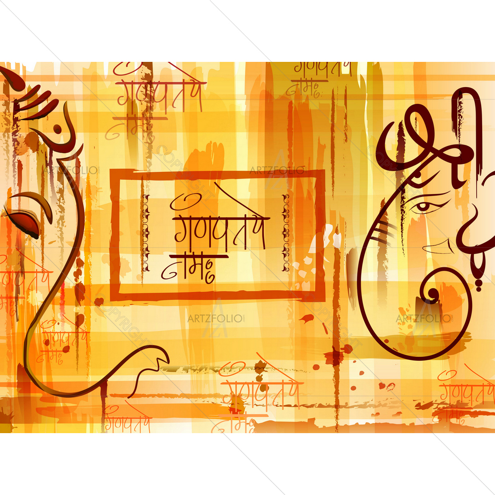 Hindu God Ganesha Chaturthi D2 — custom-size art design 5013860