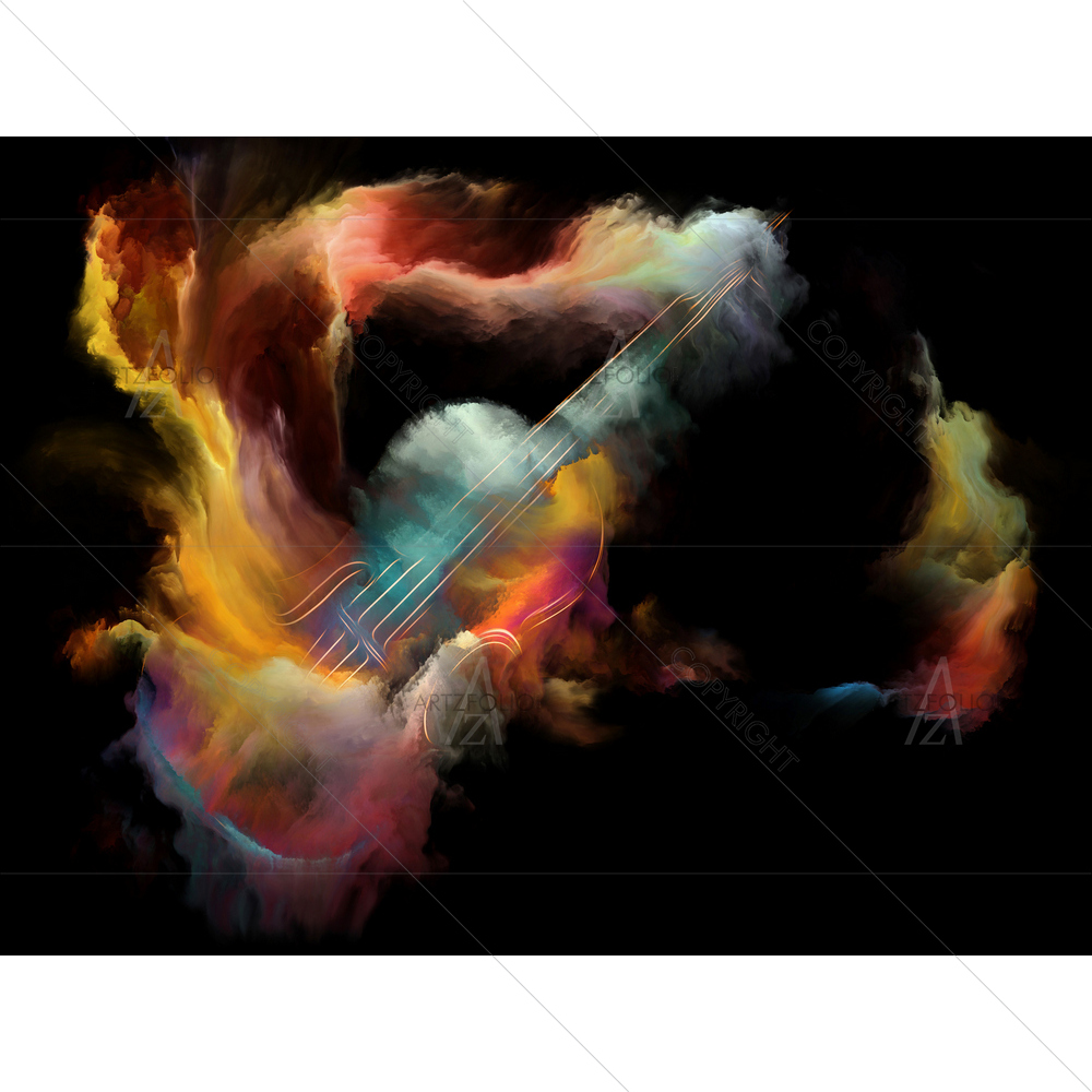 Abstract Colorful Violin — custom-size art design 5013867