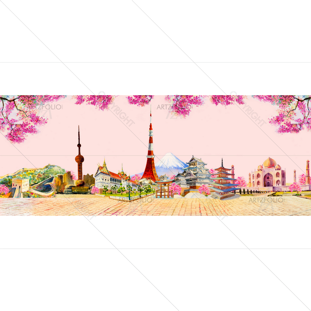 Famous World's Landmarks — Devotional custom art by ArtzFolio