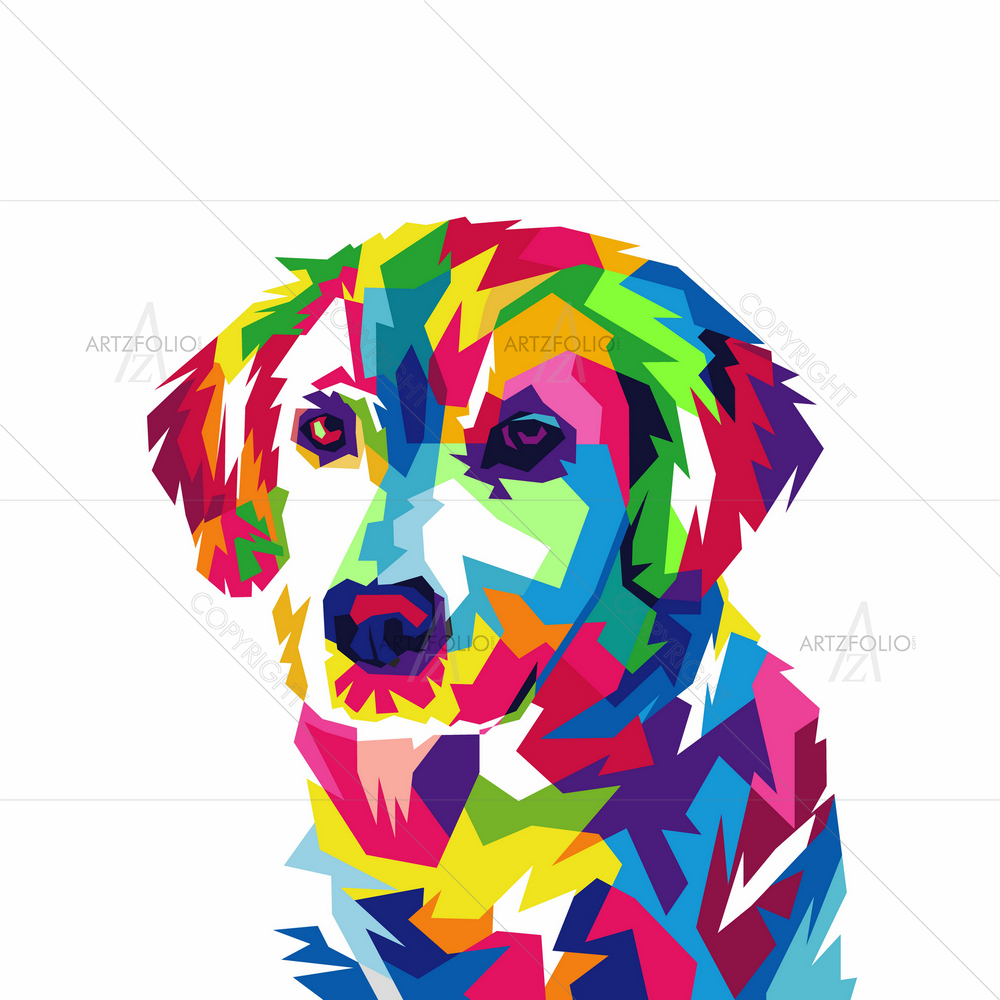 Colorful Dog — custom-size art design 5013880