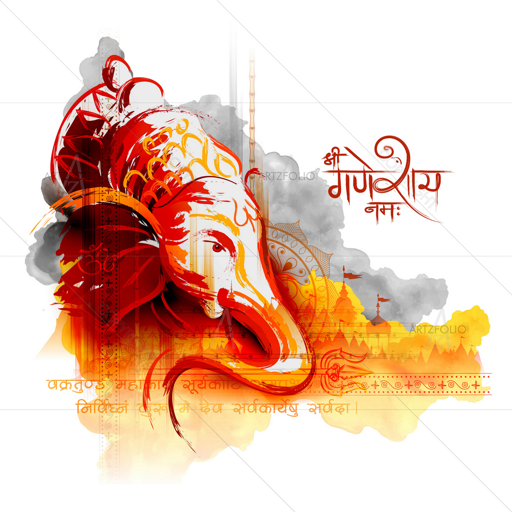 Hindu God Ganesha Chaturthi D6 — custom-size art design 5013895
