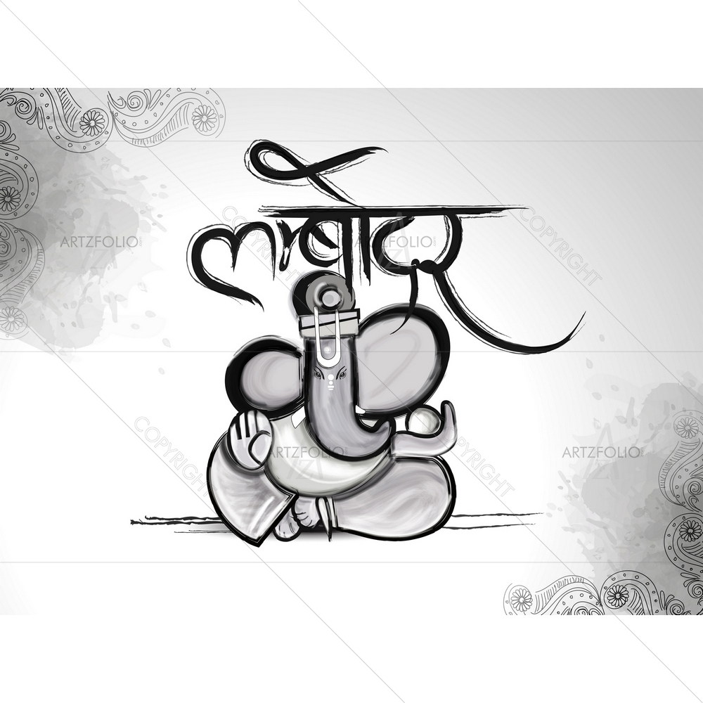 Hindu God Ganesha Chaturthi D8 — custom-size art design 5013929