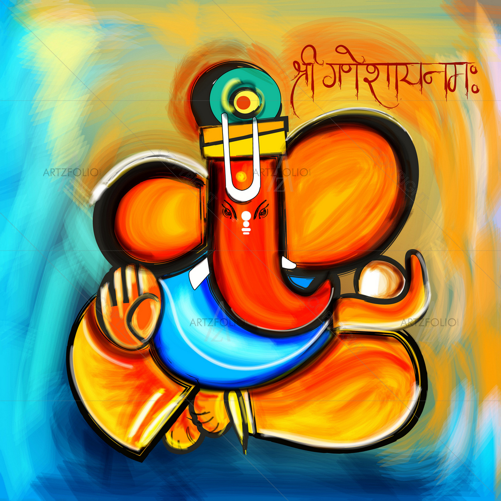 Hindu God Ganesha Chaturthi D10 — custom-size art design 5013931
