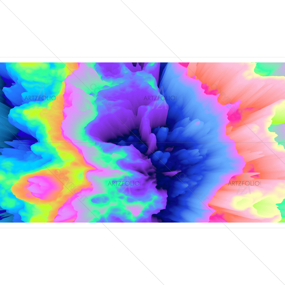 Multicolor Neon Splash — custom-size art design 5013946