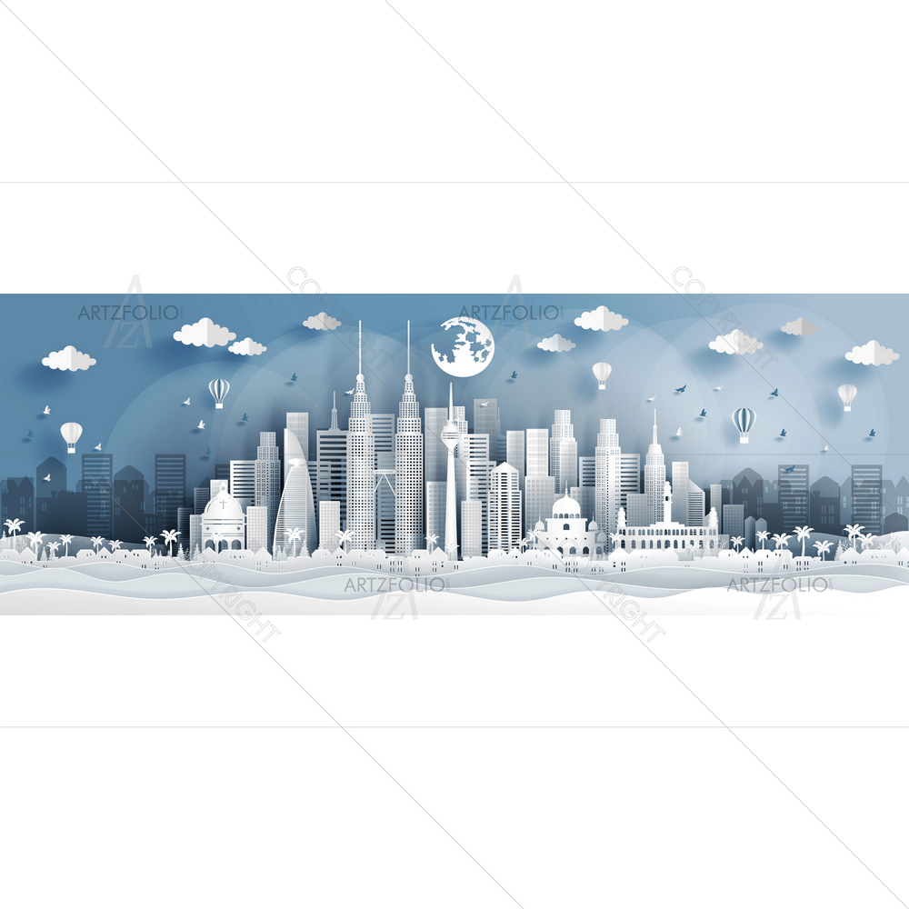 Malaysia Famous Landmarks — Devotional custom art by ArtzFolio
