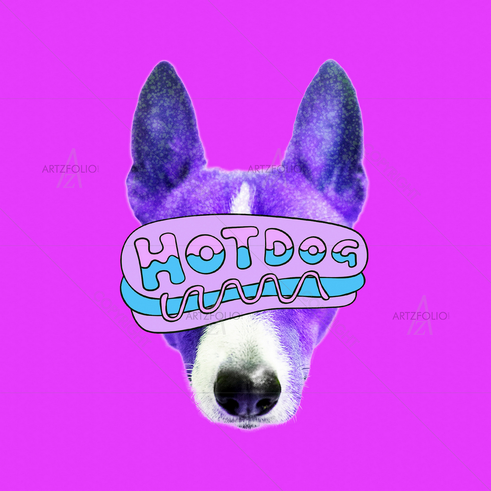 Hot Dog Art — custom-size art design 5013957