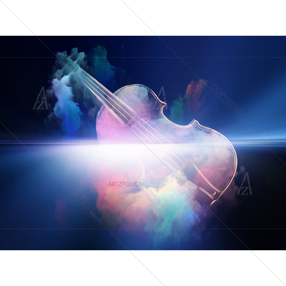 Image of Colorful Violin — custom-size art design 5013959