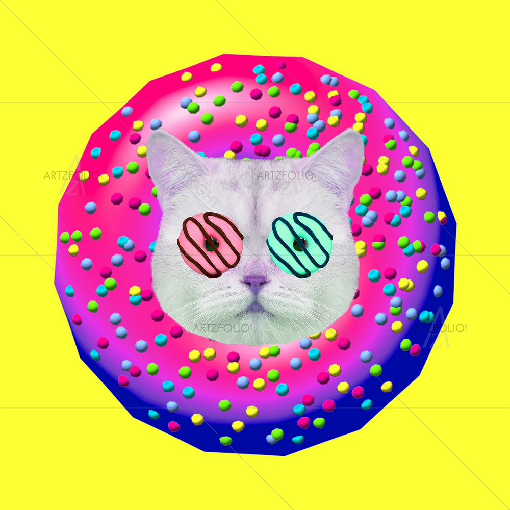 Donut Cat — custom-size art design 5013982