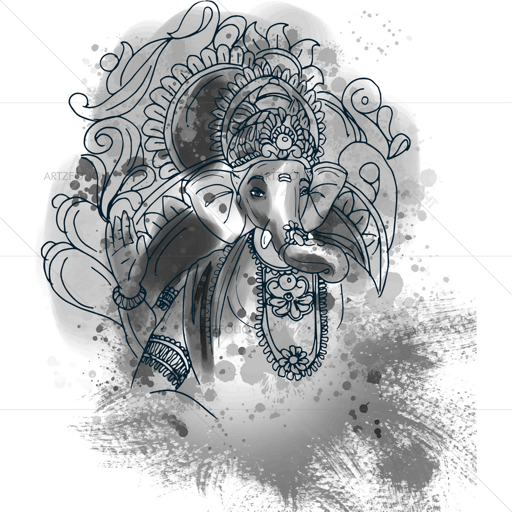 Hindu God Ganesha D35 — custom-size art design 5013997