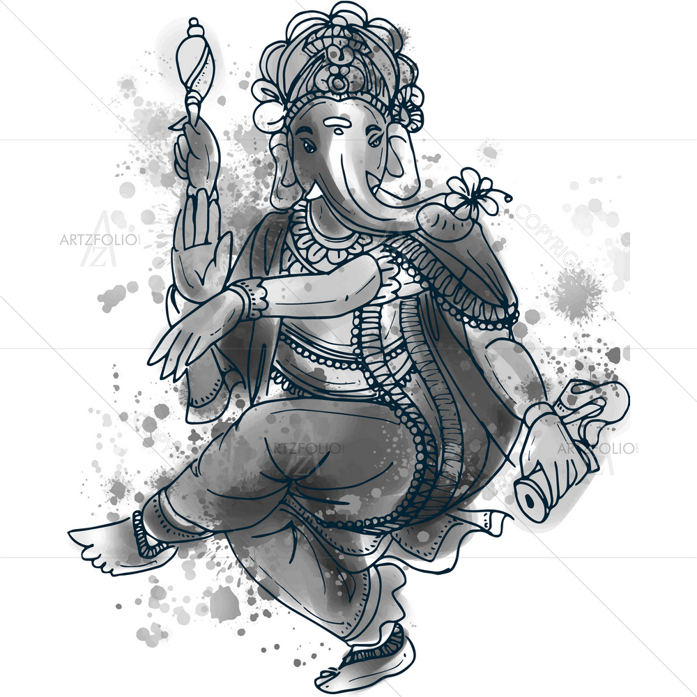 Hindu God Ganesha D39 — custom-size art design 5014001