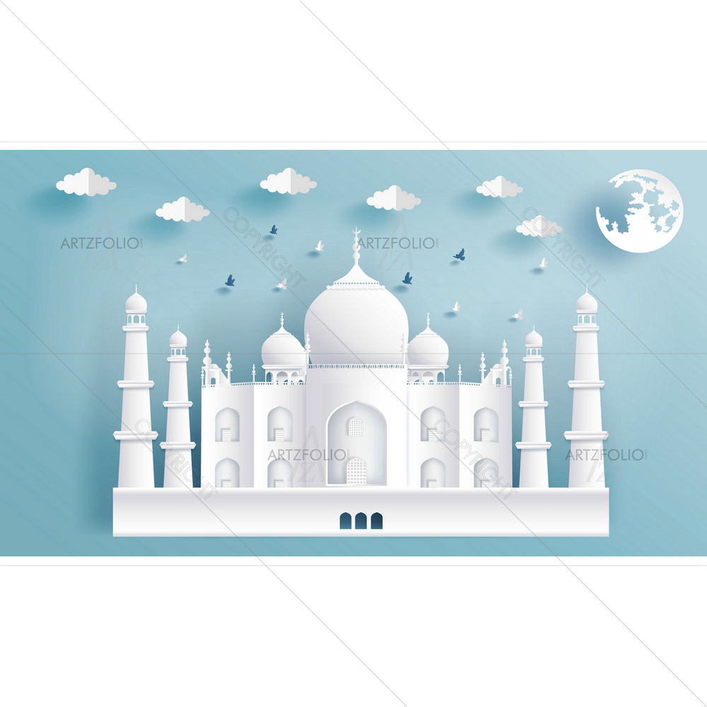 Taj Mahal, Agra Uttar Pradesh D2 — custom-size art design 5014011