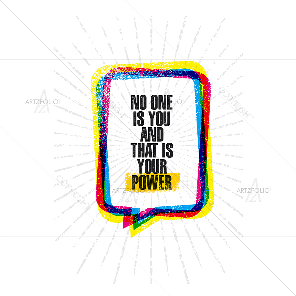 No One is You Motivational Quote — custom-size art design 5014032
