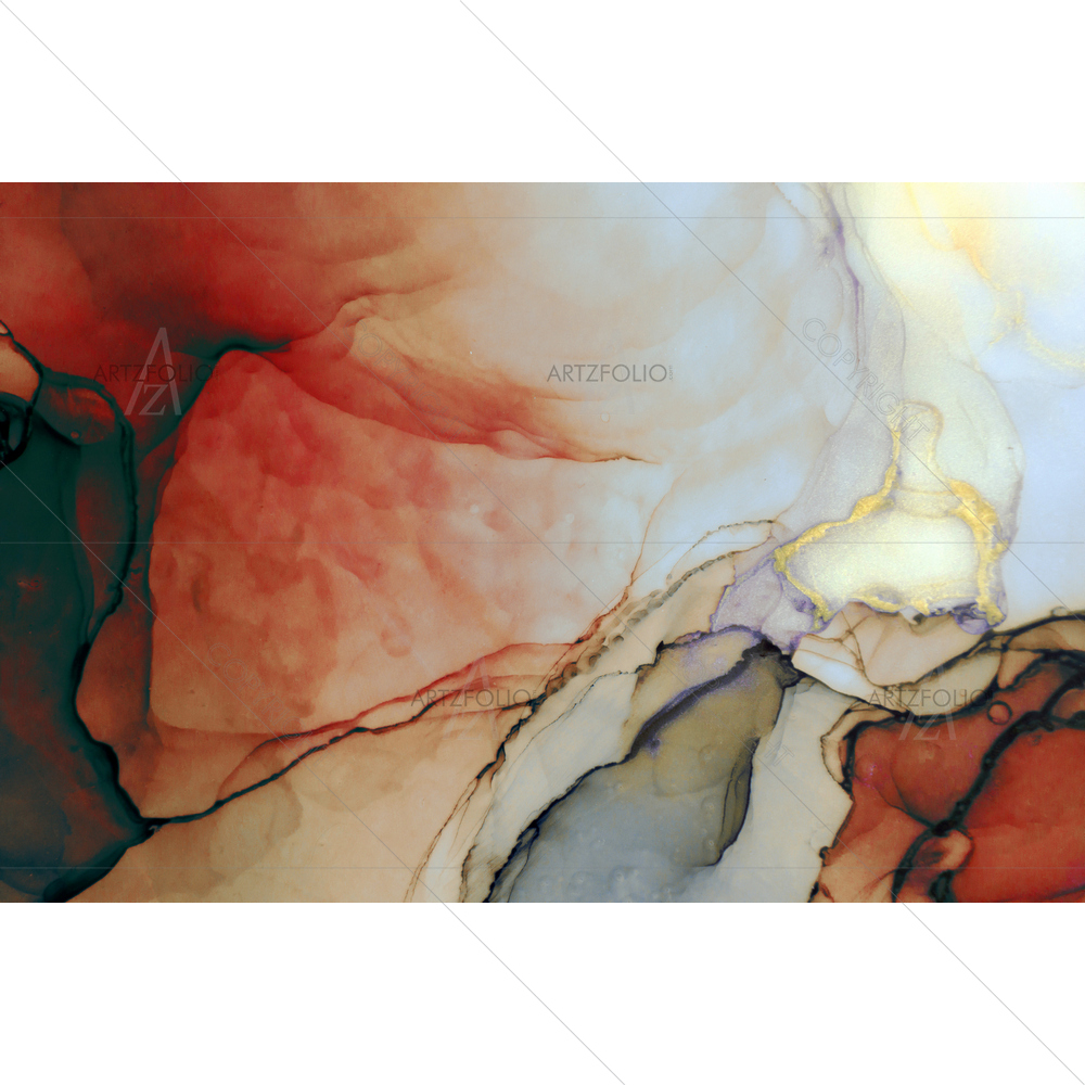 Colorful Abstract Inks — custom-size art design 5014039